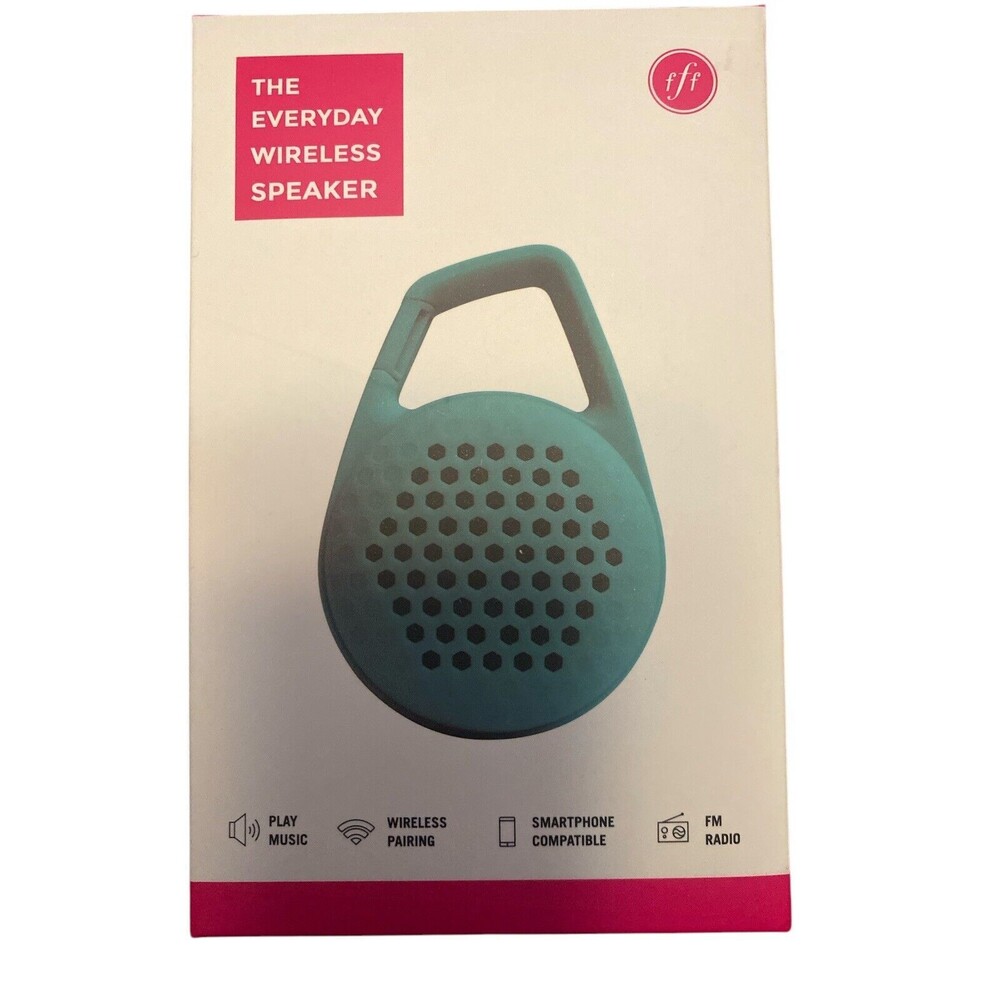 The Everyday Wireless Speaker by FabFitFun, Brand New, in Box. Teal USB